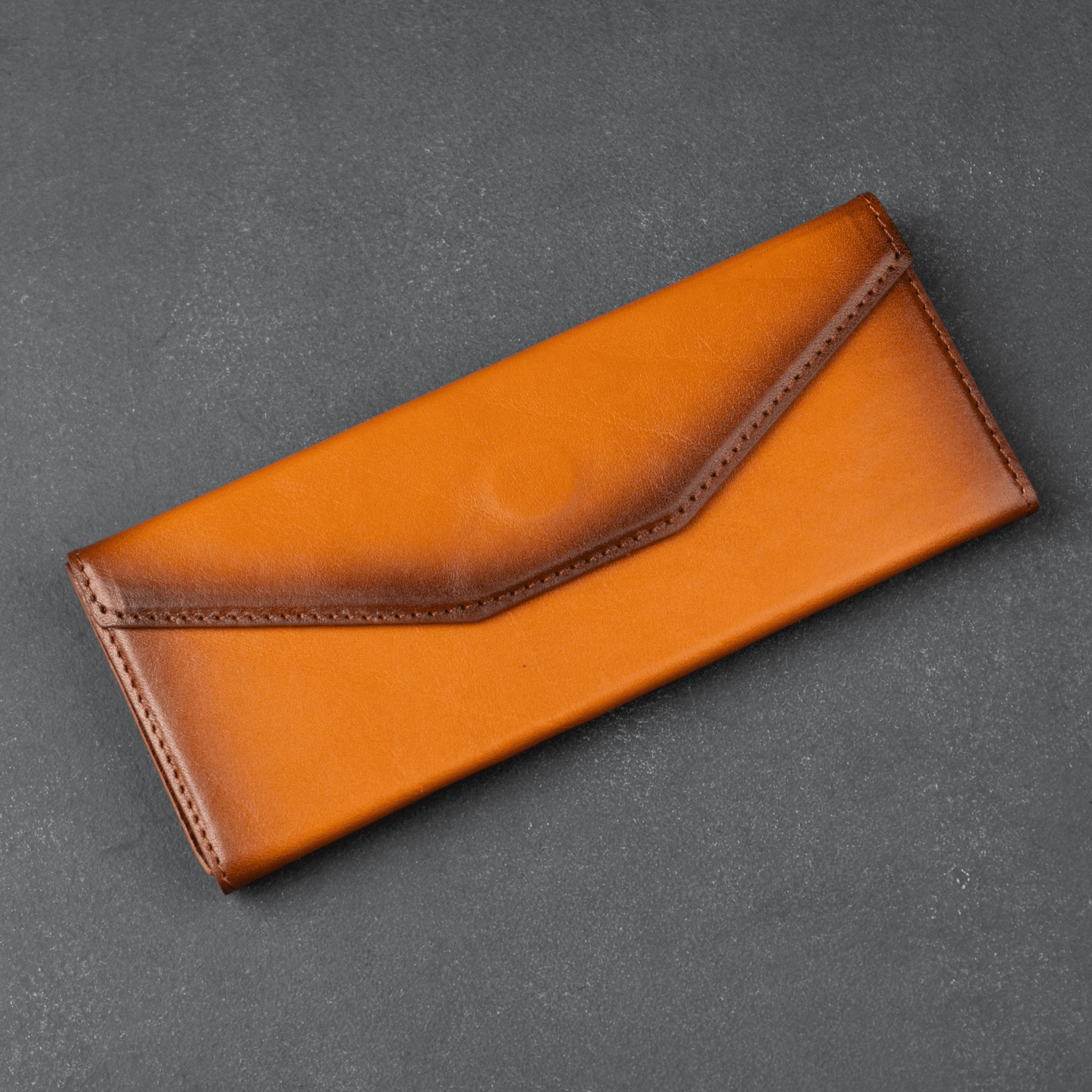 Luxury Leather Sunglasses Case — Camel