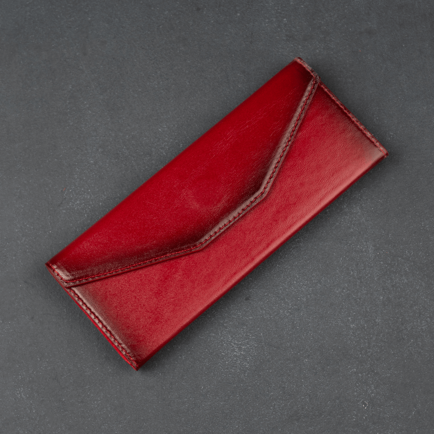 Luxury Leather Sunglasses Case — Red
