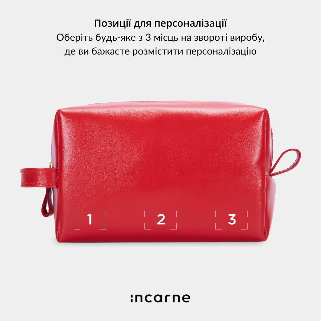 Mirage Leather Toiletry Set — Red