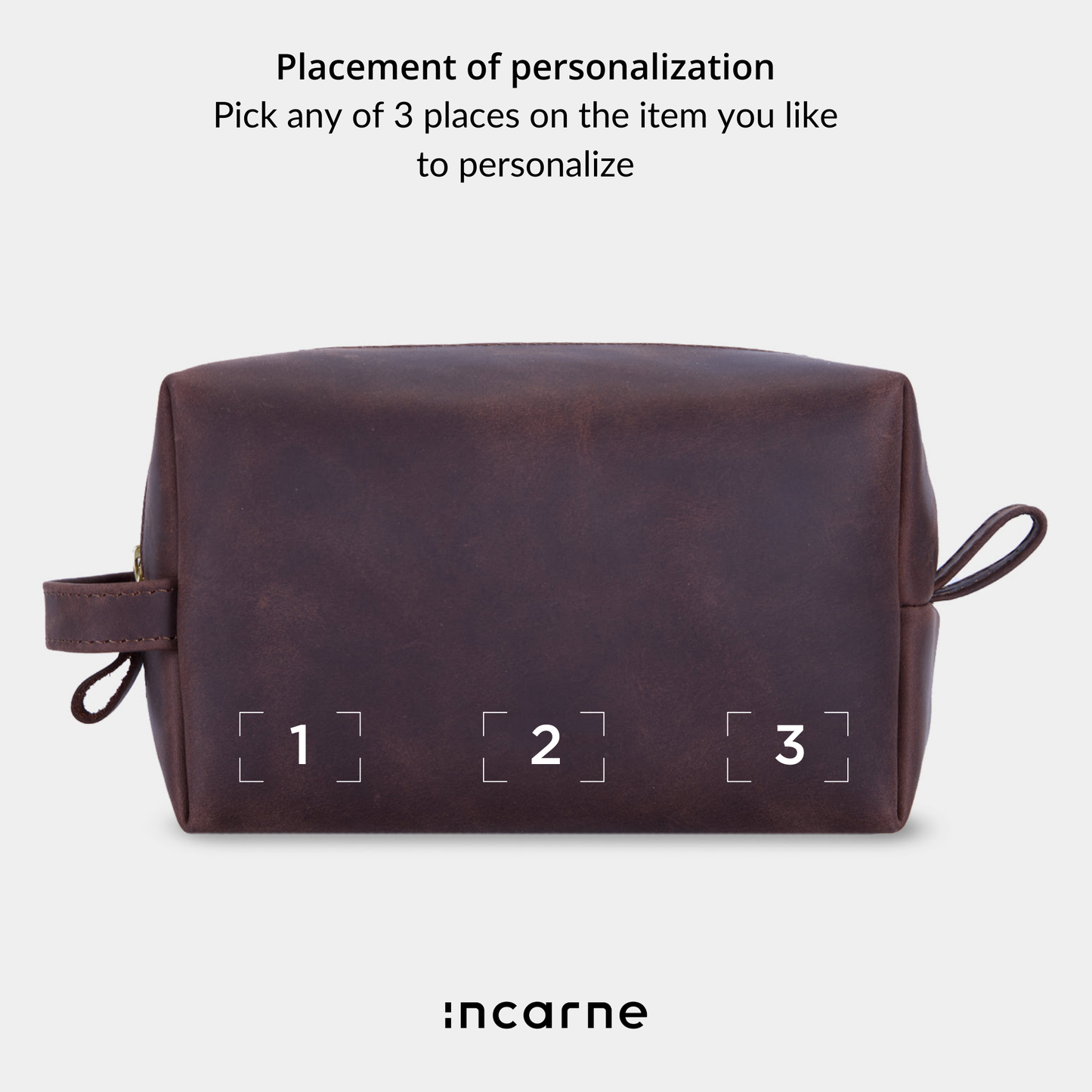 Mirage Leather Toiletry Set — Dark Brown