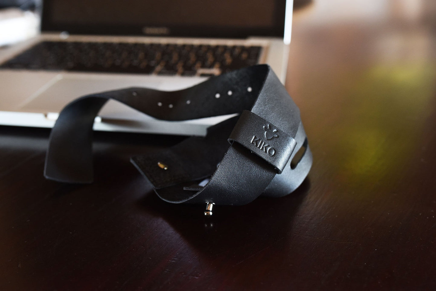 The Cord Lord — Black Leather Cable Wrap