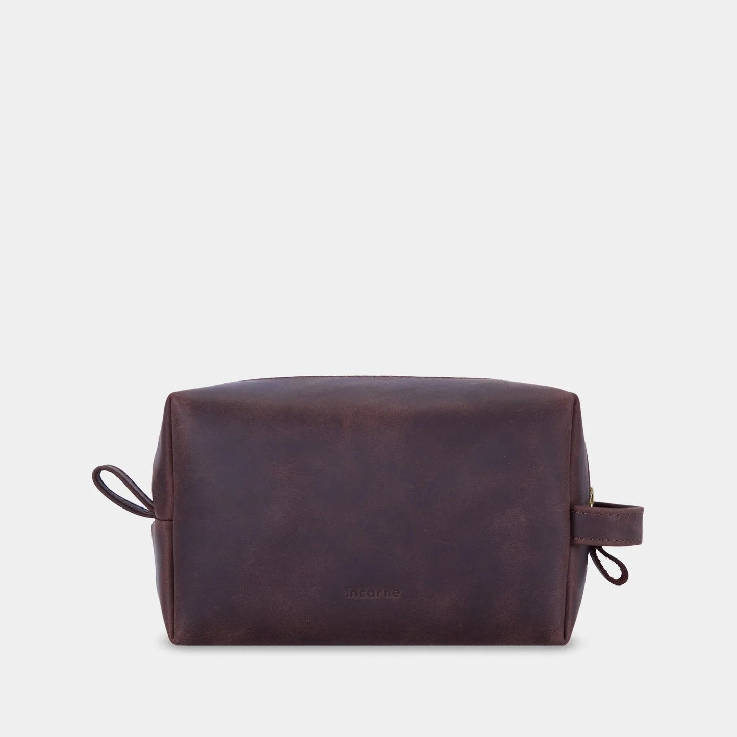 Mirage Leather Toiletry Set — Dark Brown
