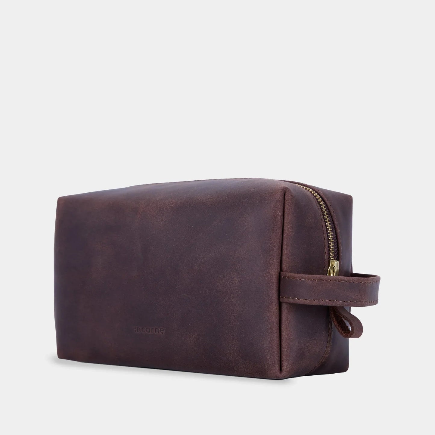 Mirage Leather Toiletry Set — Dark Brown