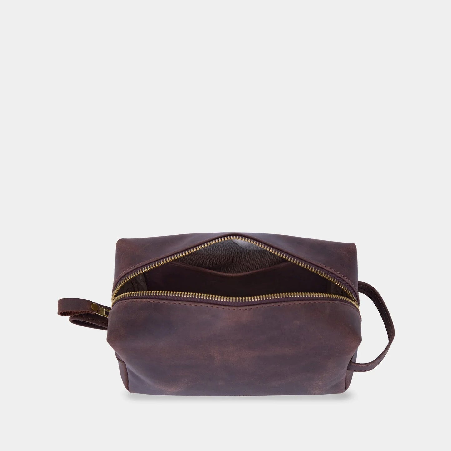 Mirage Leather Toiletry Set — Dark Brown