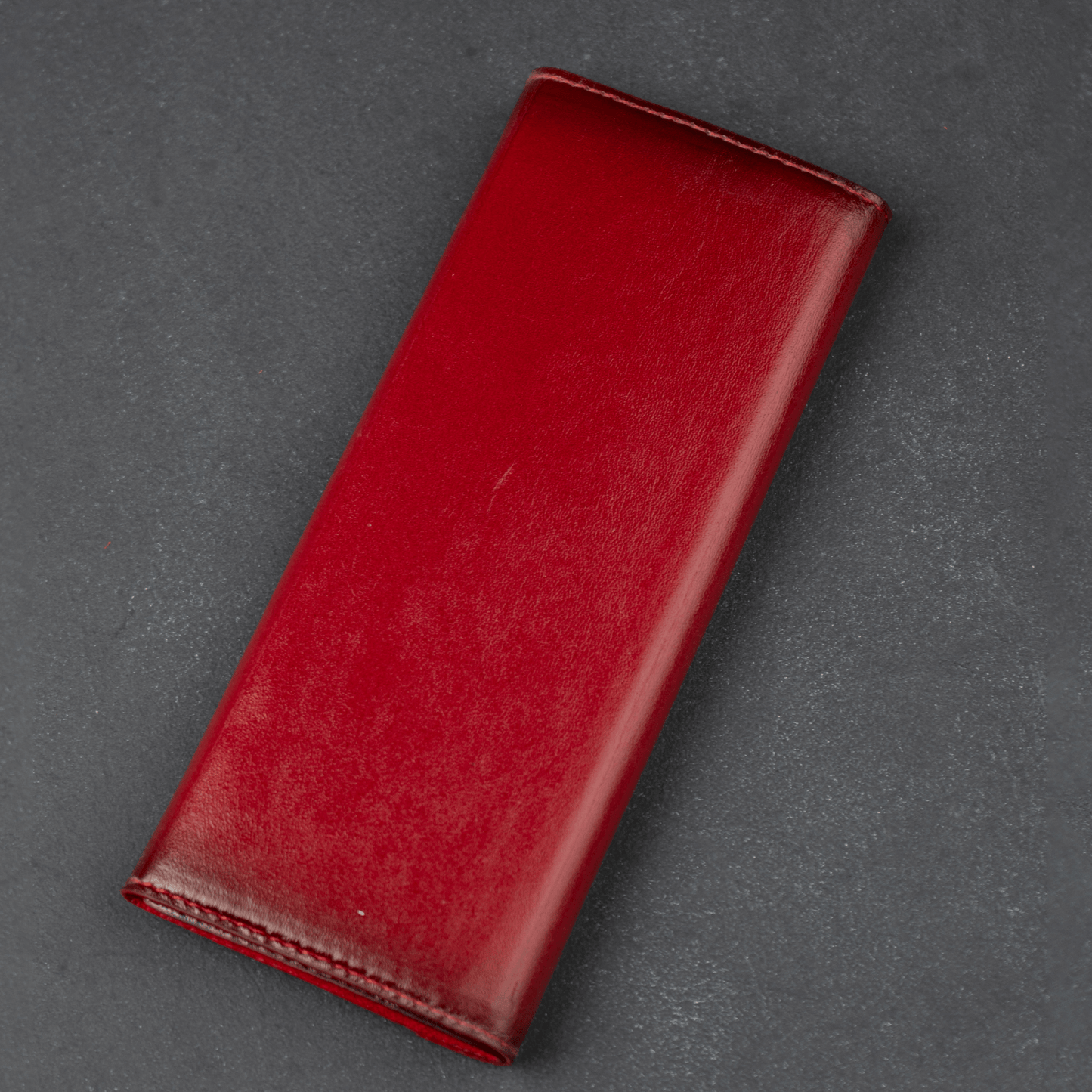 Luxury Leather Sunglasses Case — Red