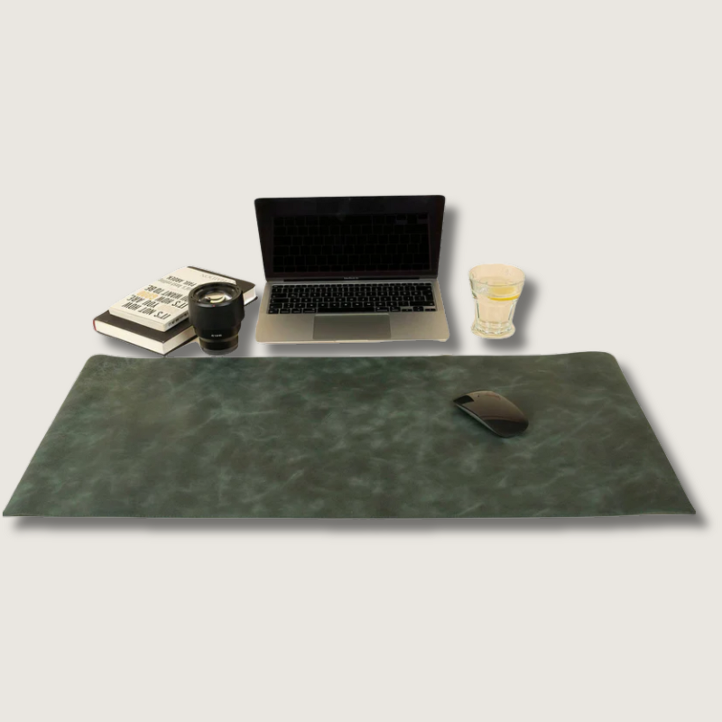Leather Desk Mat — Forest Green