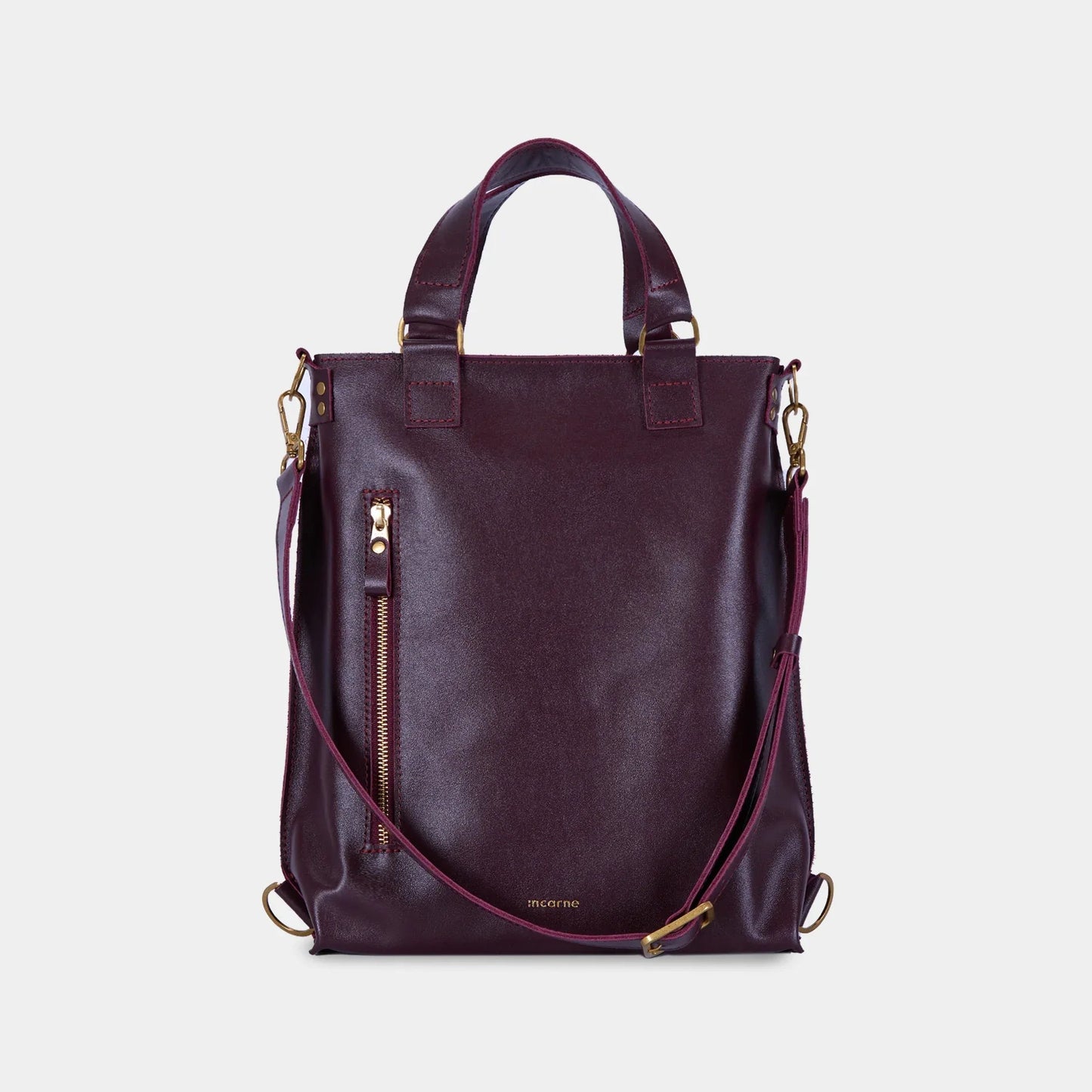 The Optimus Convertible Bag — Burgundy