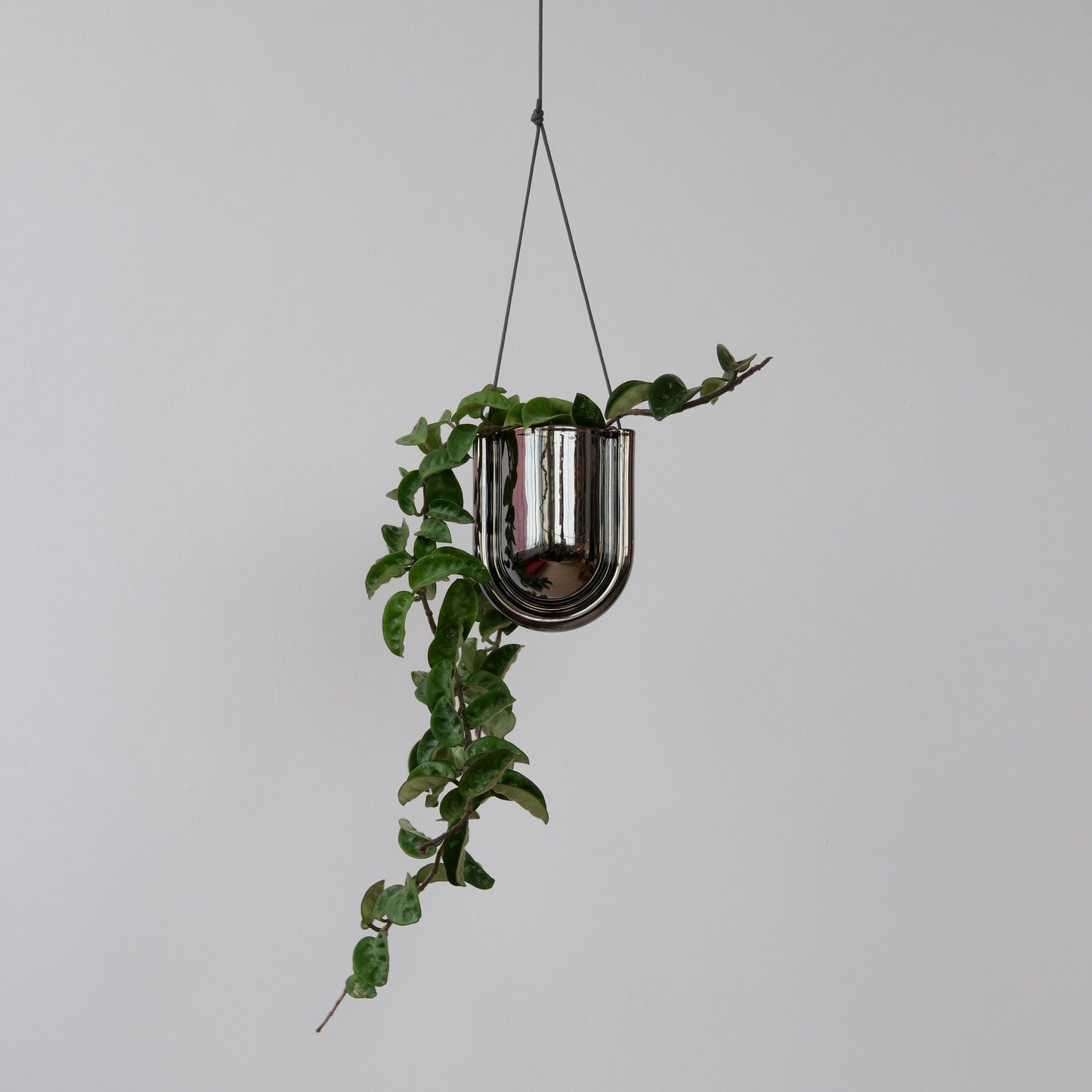 Sculptural Portico Planter - Chrome