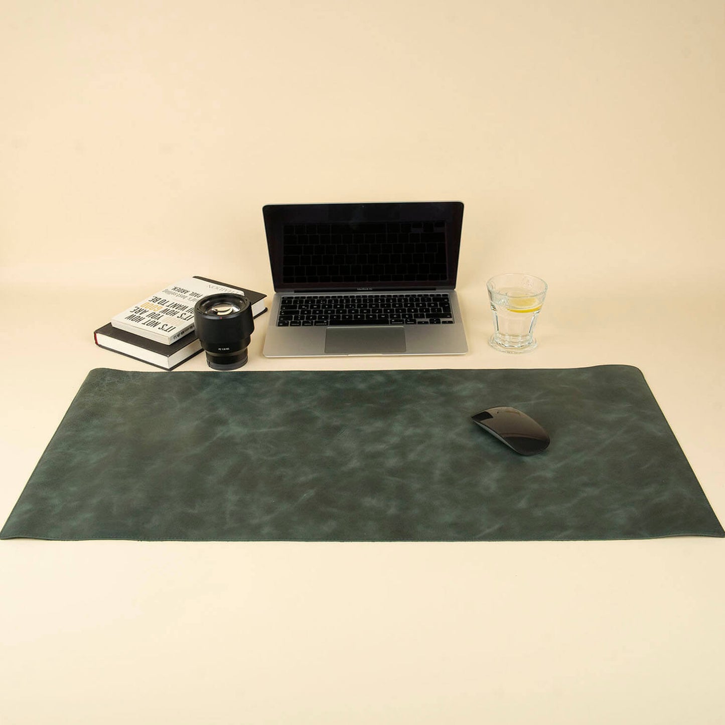 Leather Desk Mat — Forest Green