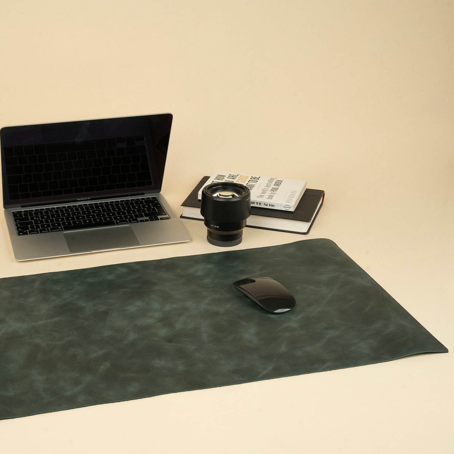 Leather Desk Mat — Forest Green