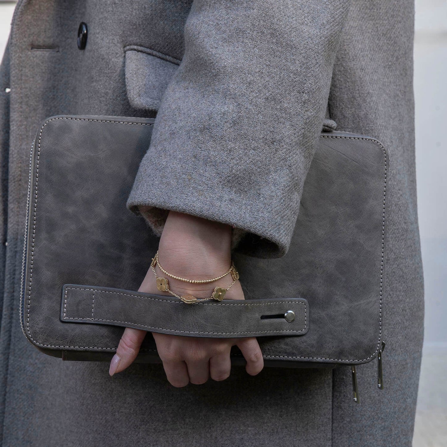 The Tech Case — Slate Leather