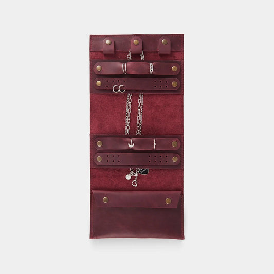 Beauty Weekend Jewelry Organizer — Burgundy