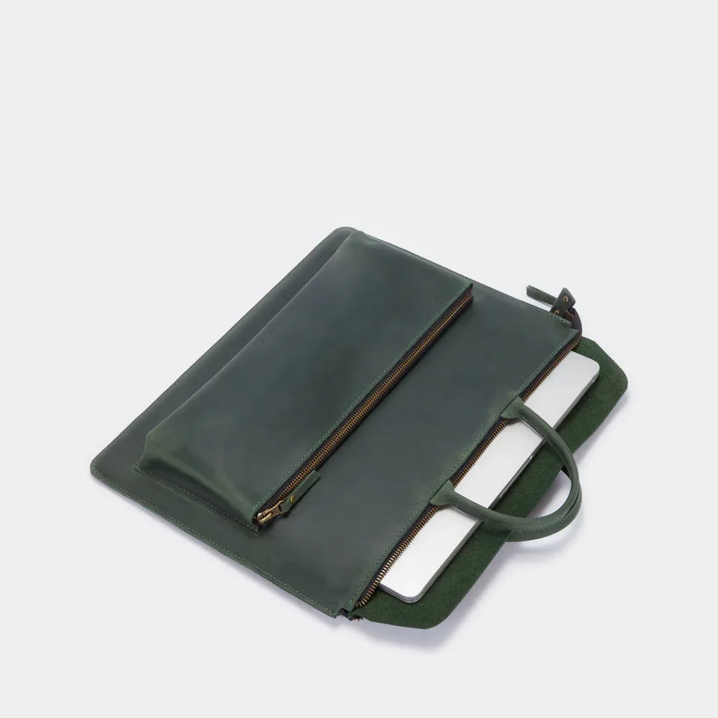 The Maryland Laptop Bag — Forest Green