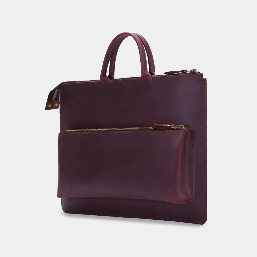 The Maryland Laptop Bag — Burgundy
