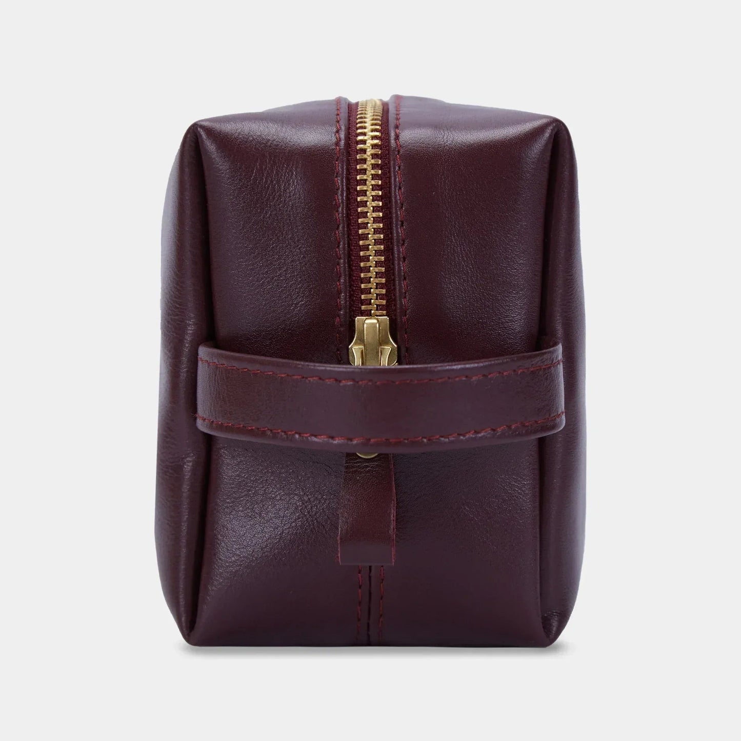 Mirage Leather Toiletry Bag — Burgundy