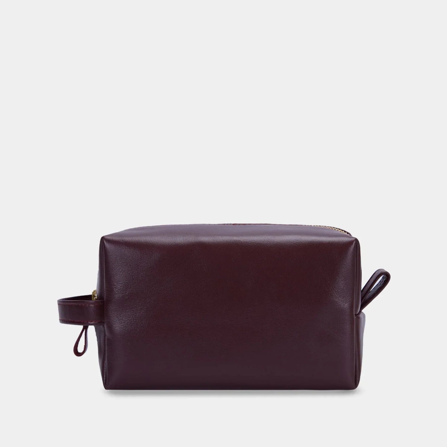 Mirage Leather Toiletry Bag — Burgundy